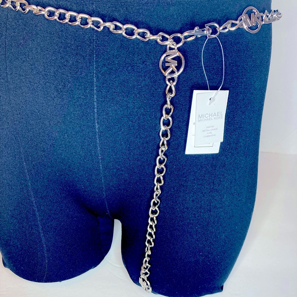 MICHAEL KORS Chain Belt | color: Silver | Cambodian made Chain | size: L/LX